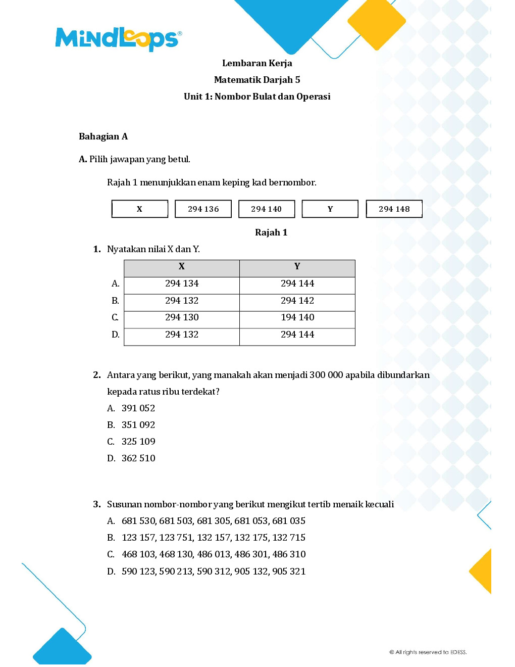 Topik 1 - Nombor bulat dan operasi