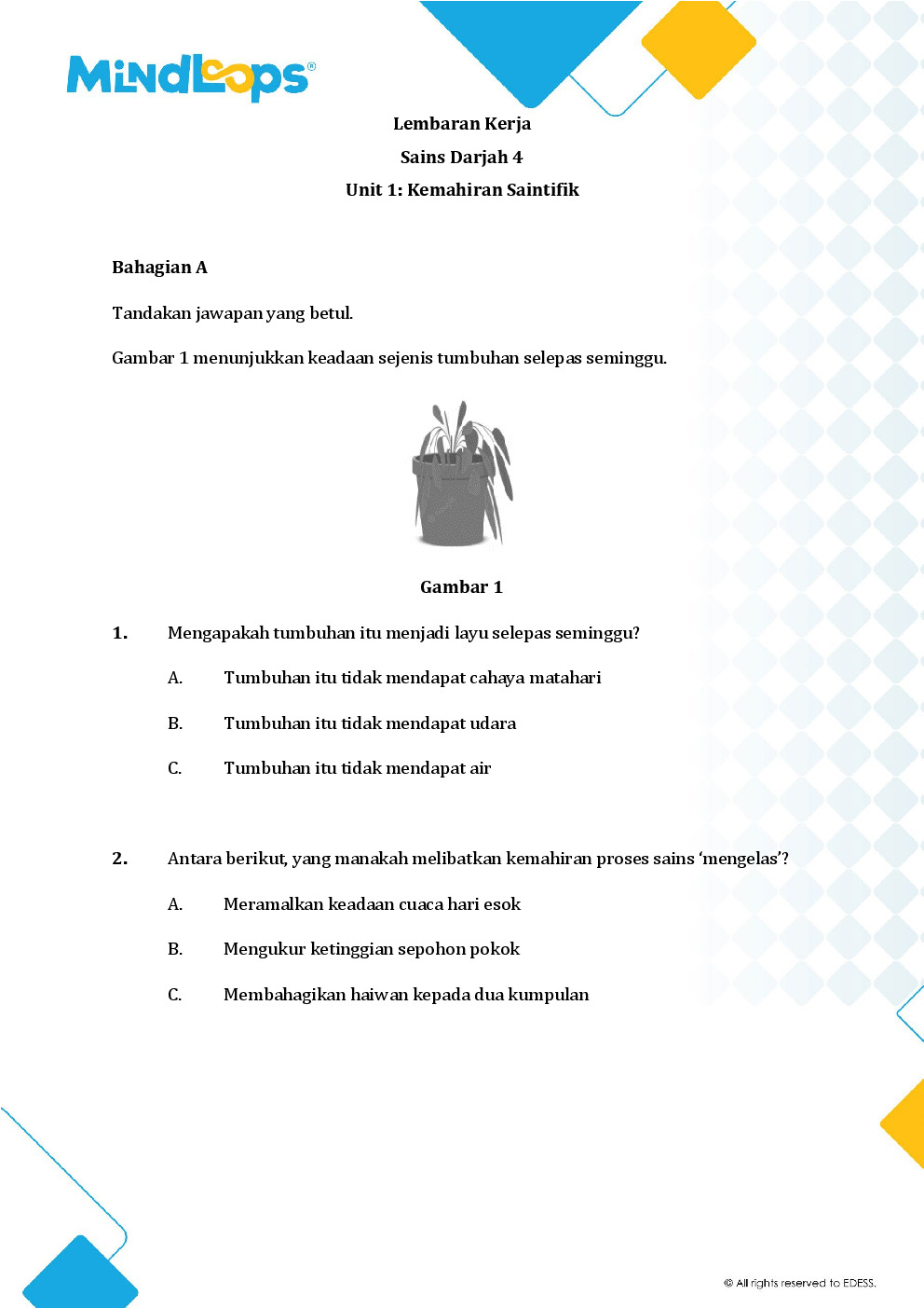 Unit 1 - Kemahiran Saintifik