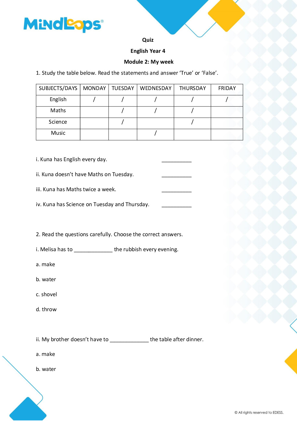 Module 2 - My Week
