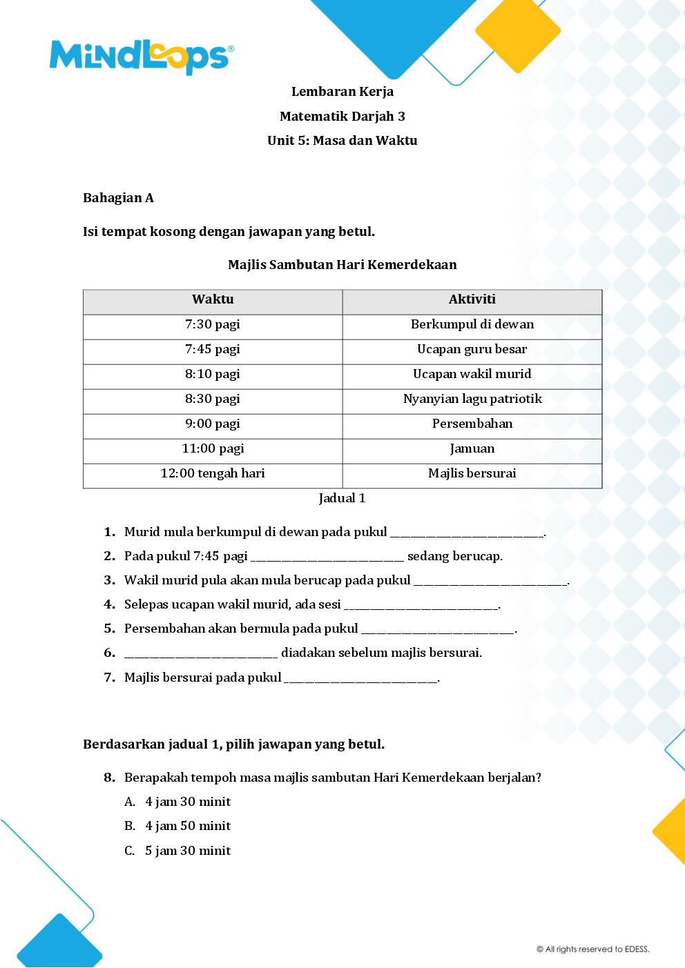 Unit 5 - Masa dan Waktu