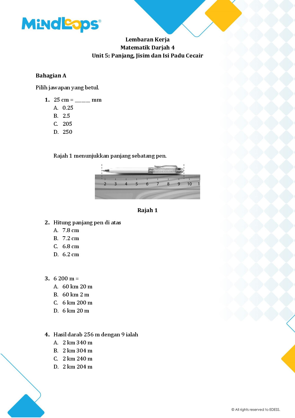 Unit 5 - Panjang, Jisim dan Isi Padu Cecair 
