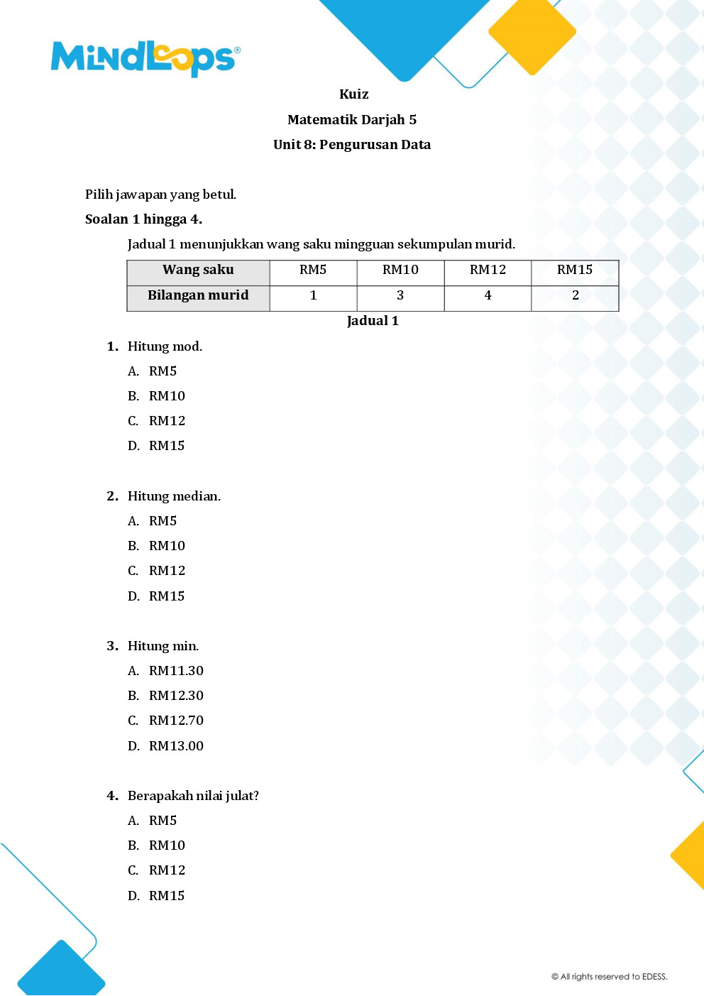 Unit 8 - Pengurusan Data 
