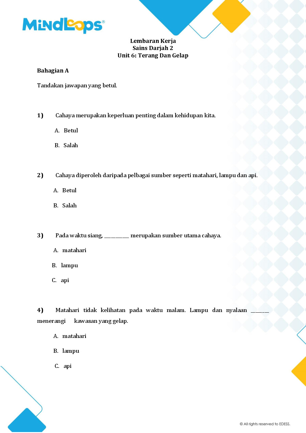 Unit 6 - Terang Dan Gelap