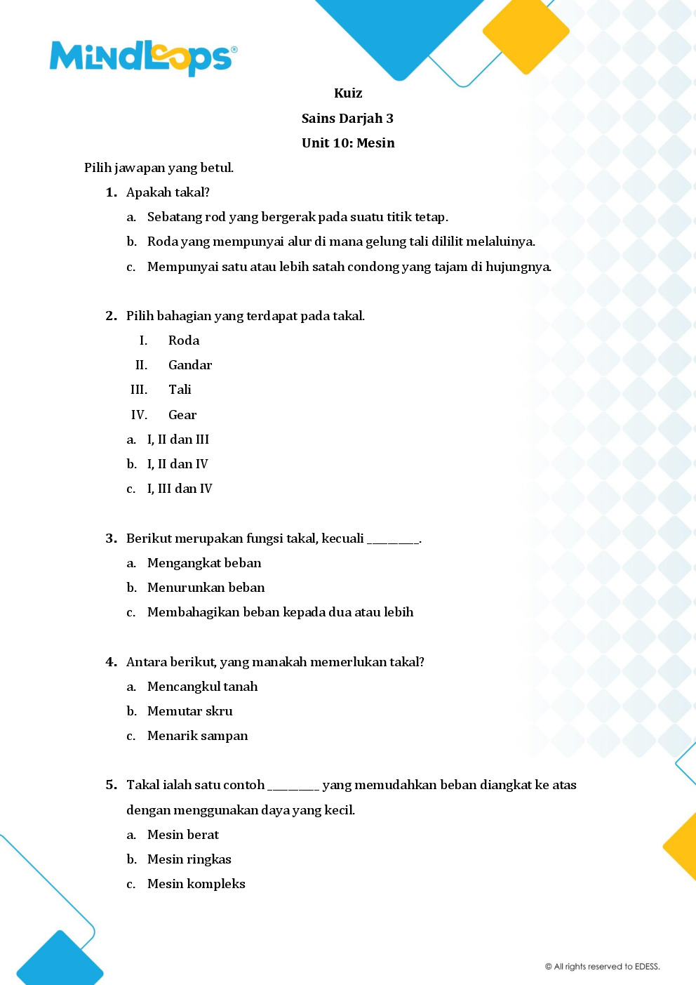 UNIT 10 - MESIN