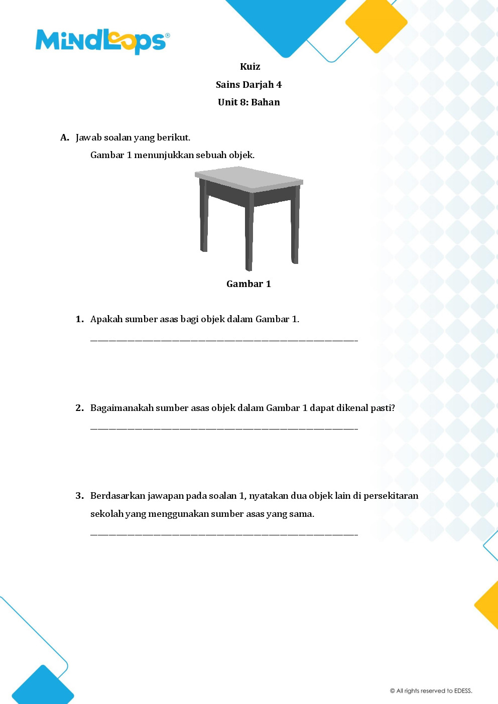 Unit 8 - Bahan